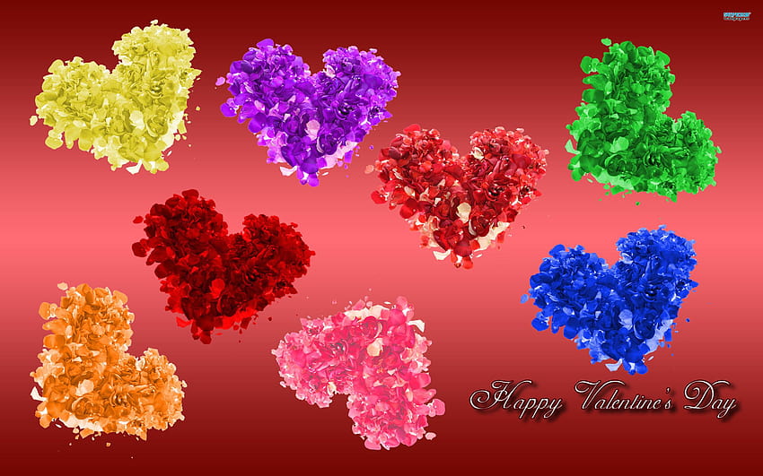 Valentine&Day Colorful, valentines day HD wallpaper