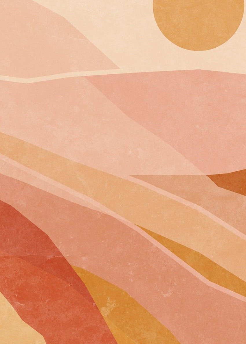 Wüstendruck, Wüstenkunst, Boho druckbare Wandkunst, Sonnendruck, Wüstenwandkunst, abstrakte Wüstendruck, Boho-Kunst HD-Handy-Hintergrundbild