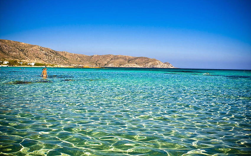 Praia de Elafonisi Creta, ilha de Creta papel de parede HD