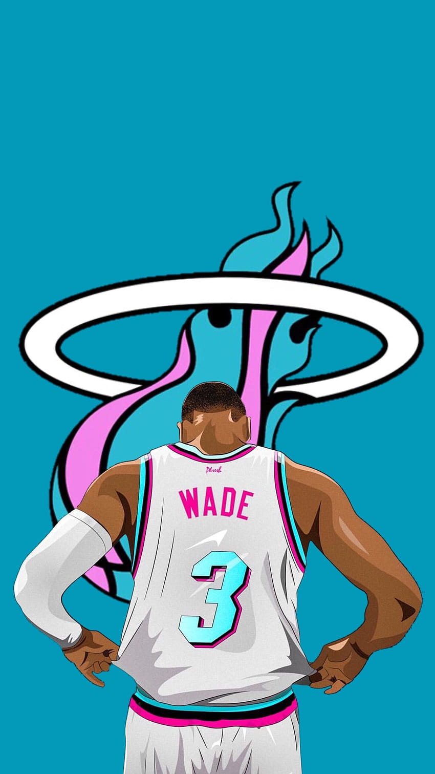 Hey Heat fans made some Vice City Wade for y'all, miami heat vice HD phone wallpaper