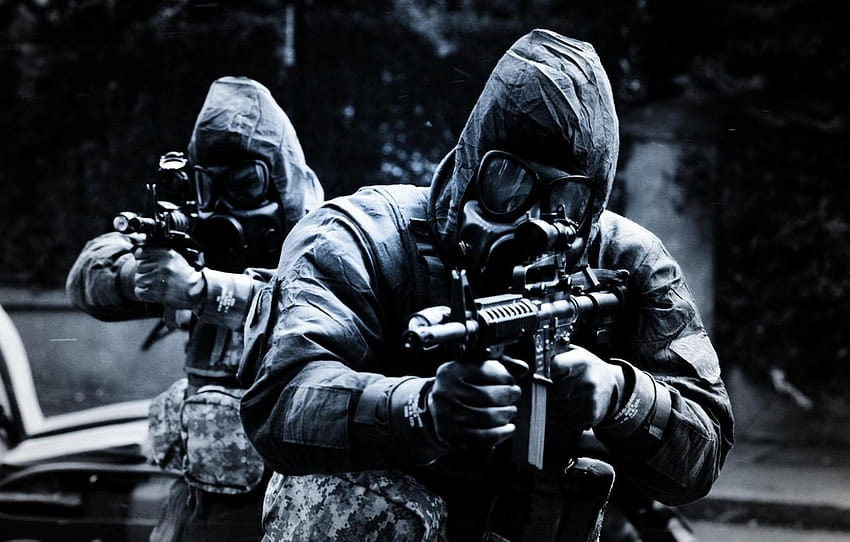 weapons gas mask Soldiers special forces, sas computer HD wallpaper