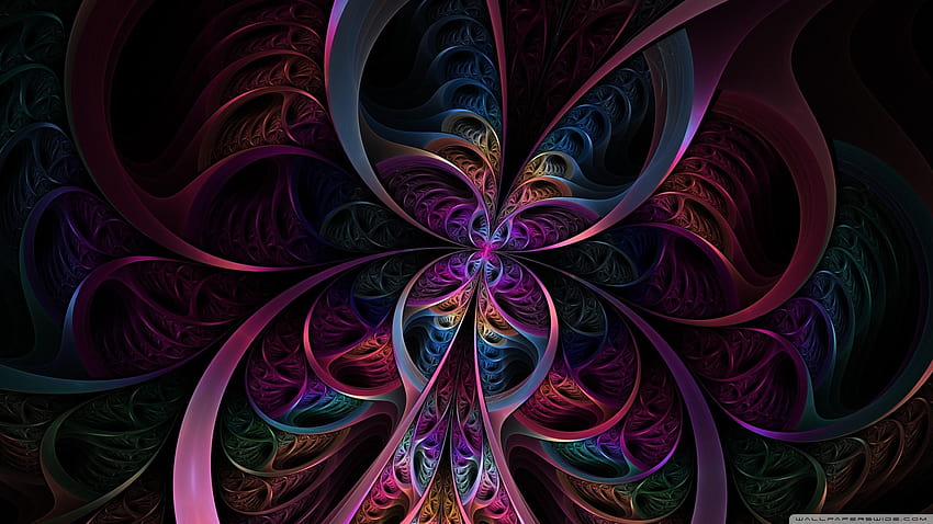 Psychedelic Colors Butterfly HD wallpaper