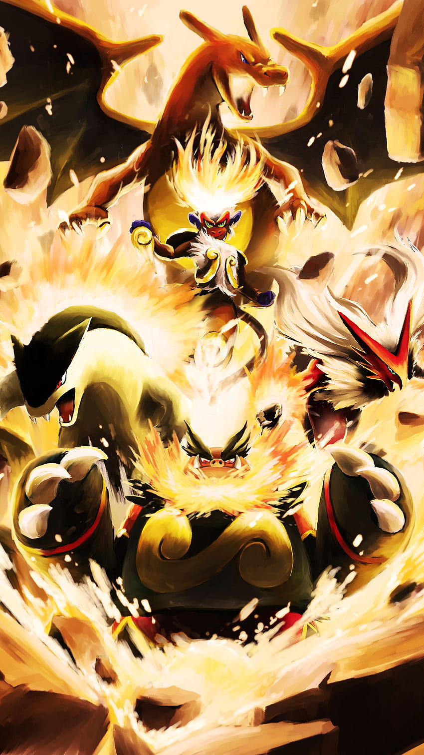 Pokemon Fire Starters HD phone wallpaper | Pxfuel