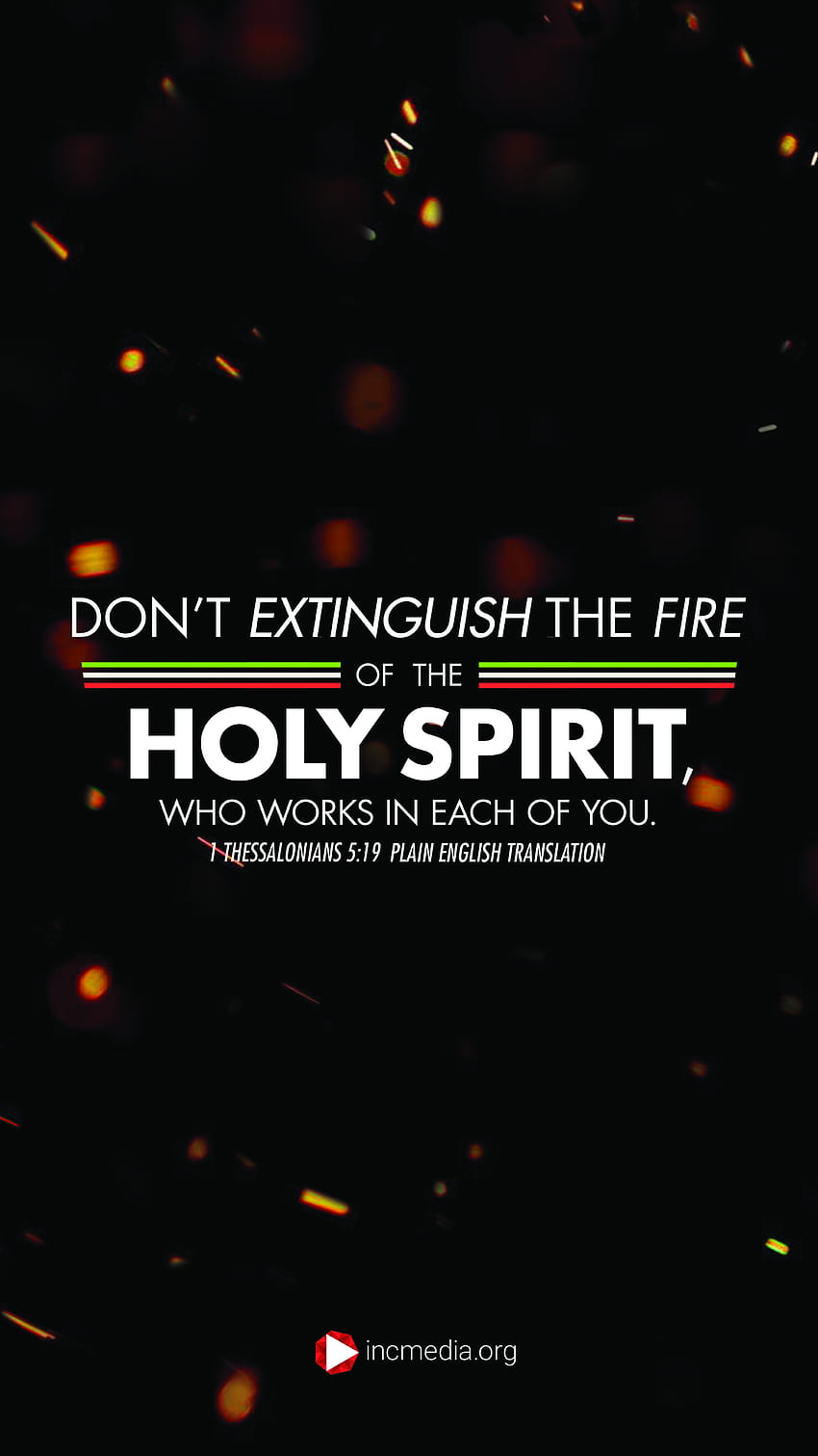 Don't Extinguish The Fire Of The Holy Spirit Print Set, holy spirit phone HD phone wallpaper