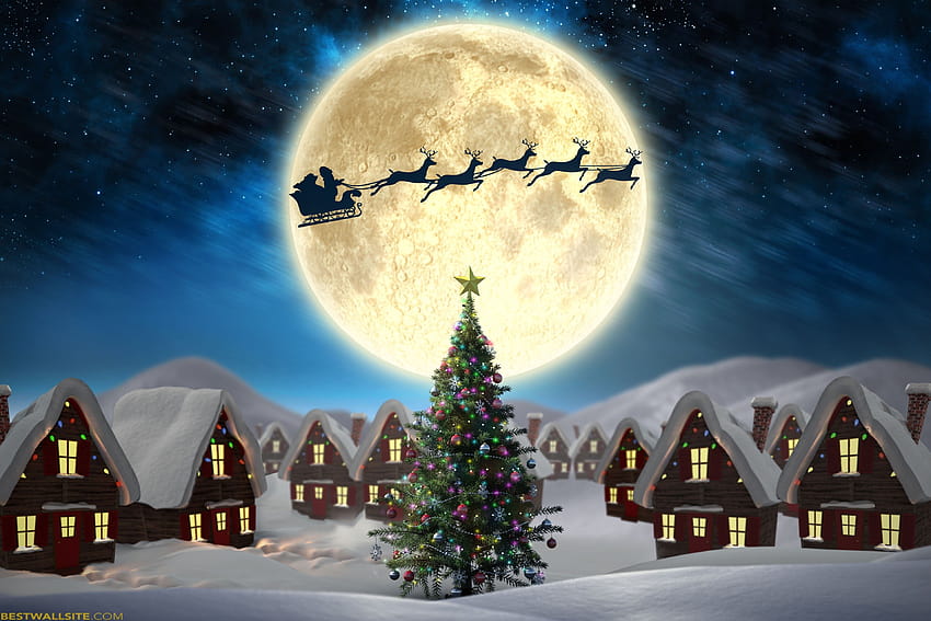 Santa Is Coming, santa claus is coming to town HD wallpaper