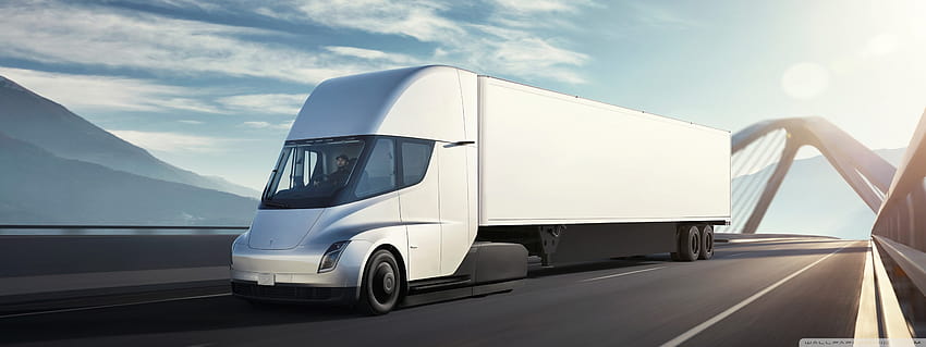 Tesla Semi Electric Truck Bridge Ultra Backgrounds for : & UltraWide ...