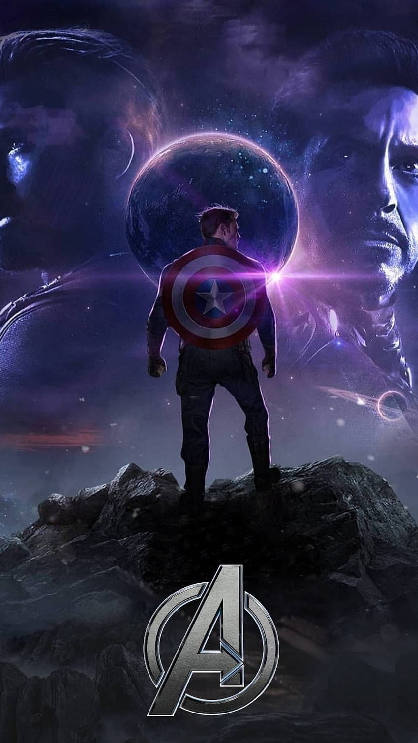 어벤져스 엔드게임 캡틴 아메리카 타이탄 플래닛 아이폰, 마블 3D HD 전화 배경 화면