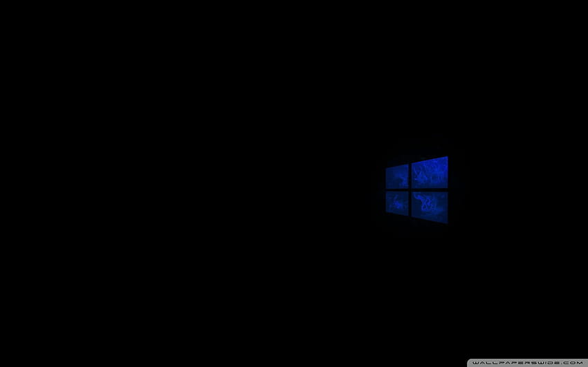 Black Windows 10 on Dog HD wallpaper