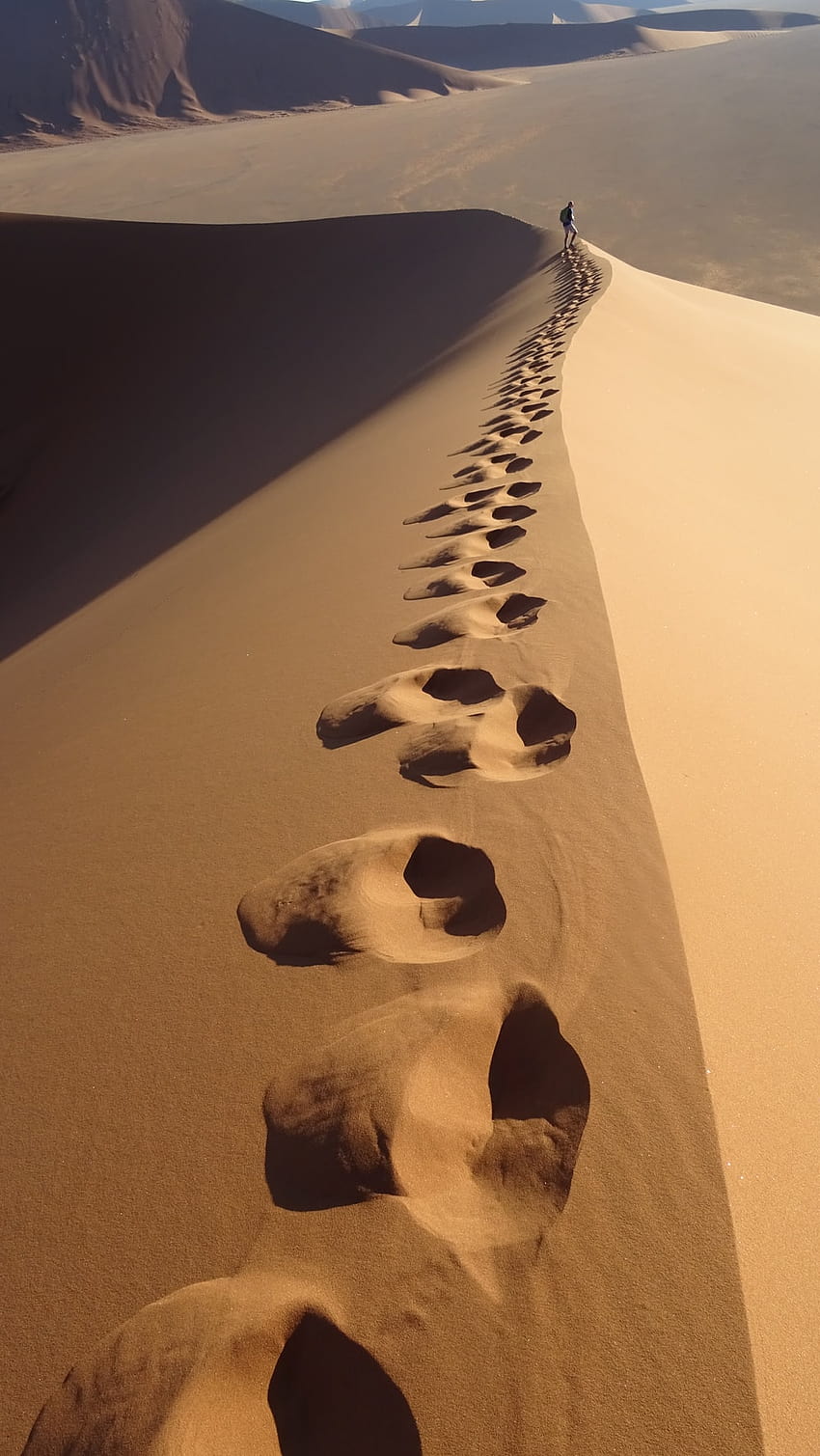 Footprint Sand, footsteps HD phone wallpaper