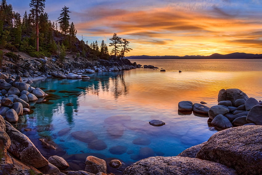Kalifornien, See, Lake Tahoe Lake Tahoe, North Lake Tahoe HD-Hintergrundbild
