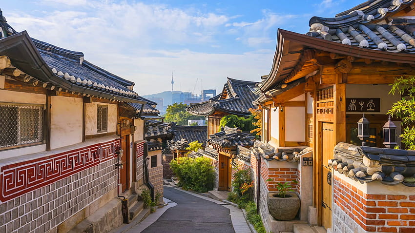 หมู่บ้านบุกชอนฮันอก โซล เกาหลีใต้ วอลล์เปเปอร์ HD