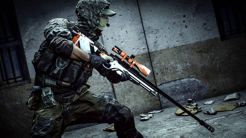 Battlefield 4 asiimov sniper [7680x4320] HD wallpaper