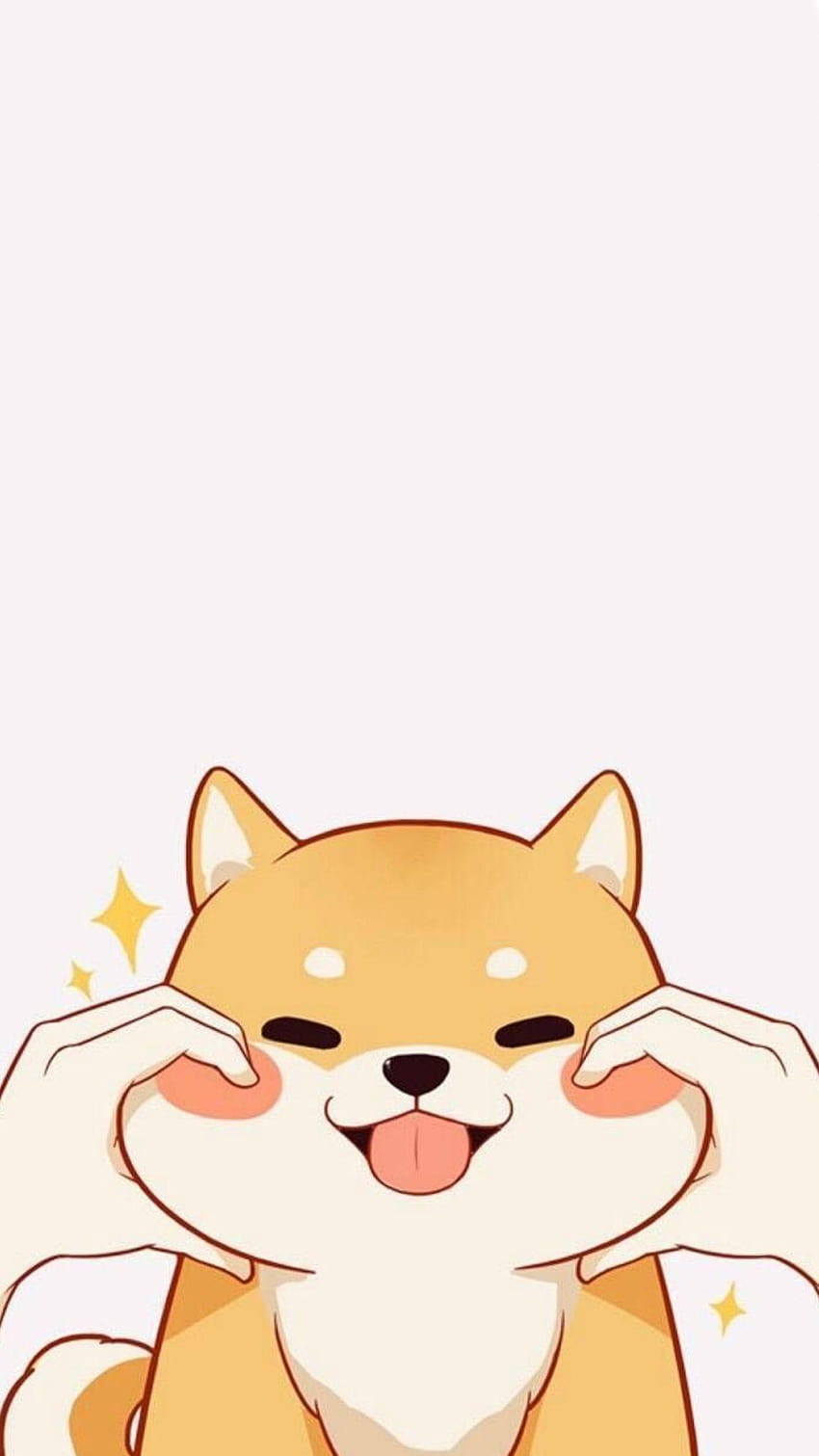 Just a Girl with her dog - Cute Corgi - anime style