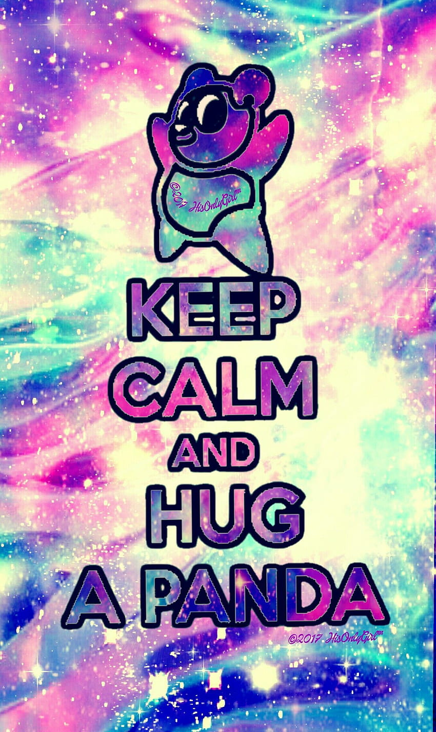 Keep calm Panda galaxy I created for the app CocoPPa, keep calm phone HD phone wallpaper