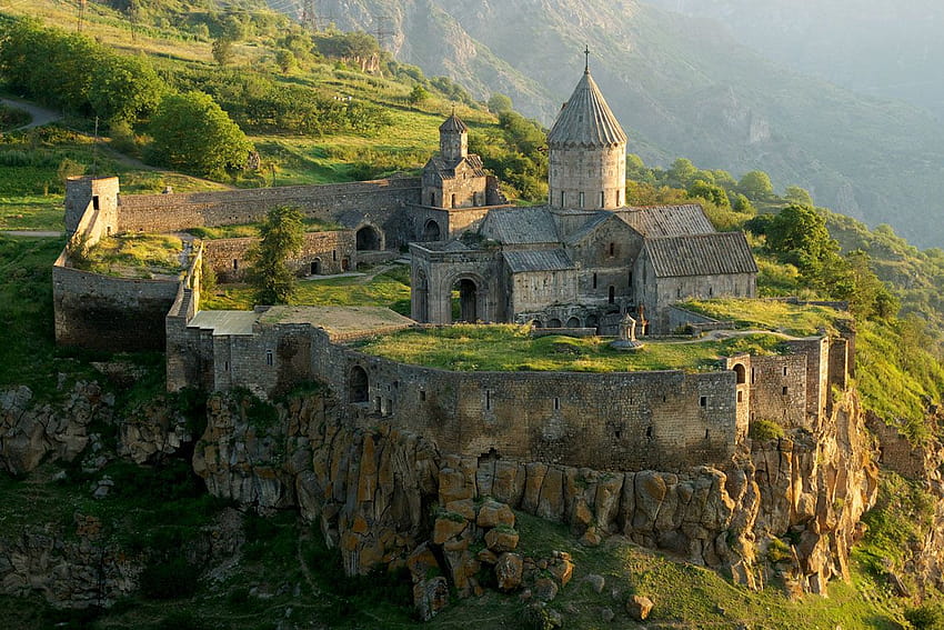 Beautiful monastery hallways r, arches, monastery, r, hallway, stones HD  wallpaper | Pxfuel