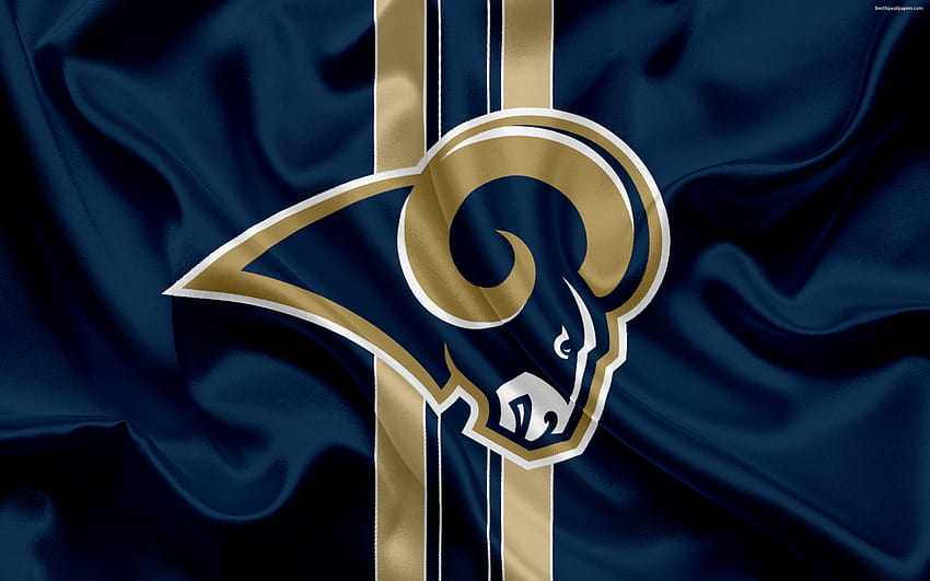 Los Angeles Rams, American football, logo, emblem, NFL, National Football League, Los Angeles, California, USA, National Football Conference with resolution 2560x1600. High Quality, nfl rams HD wallpaper