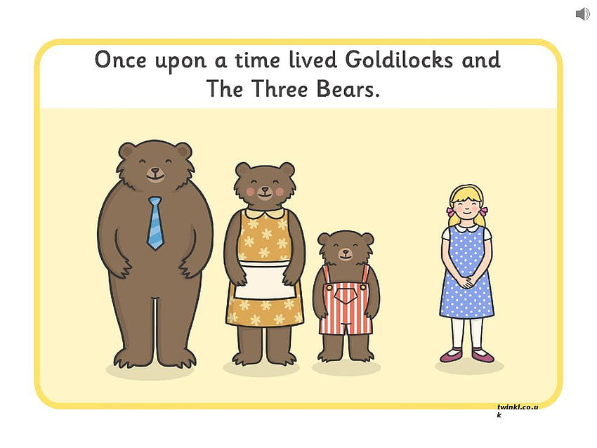  Ricitos de oro y los tres osos. Historia narrada en audio fondo de pantalla