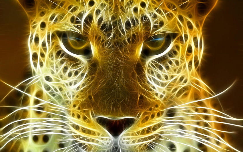 : Леопард 3D, 3D леопард HD тапет