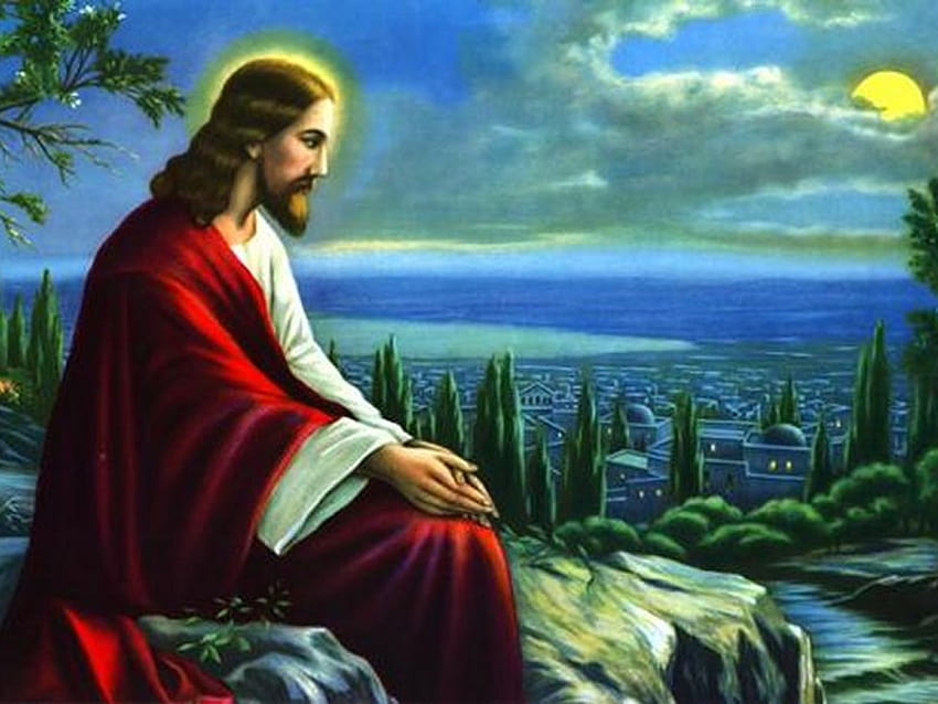 Jésus-Christ priant, Jésus prie Fond d'écran HD