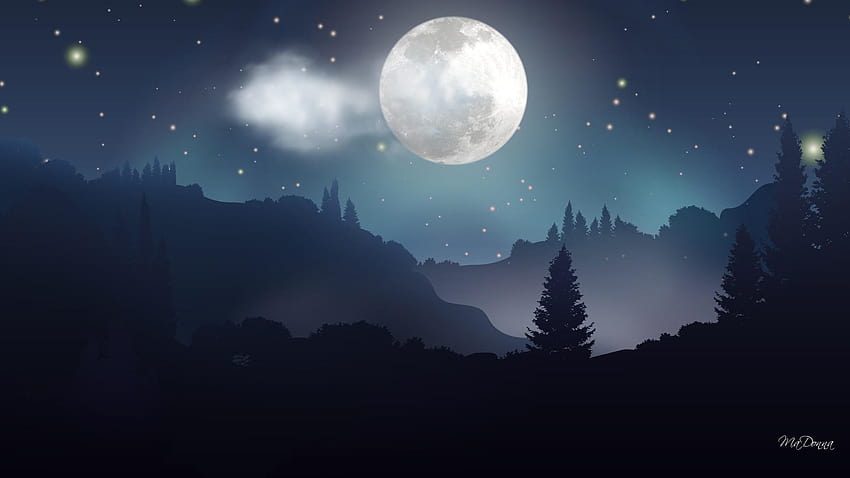 7 Cahaya bulan, latar belakang cahaya bulan Wallpaper HD