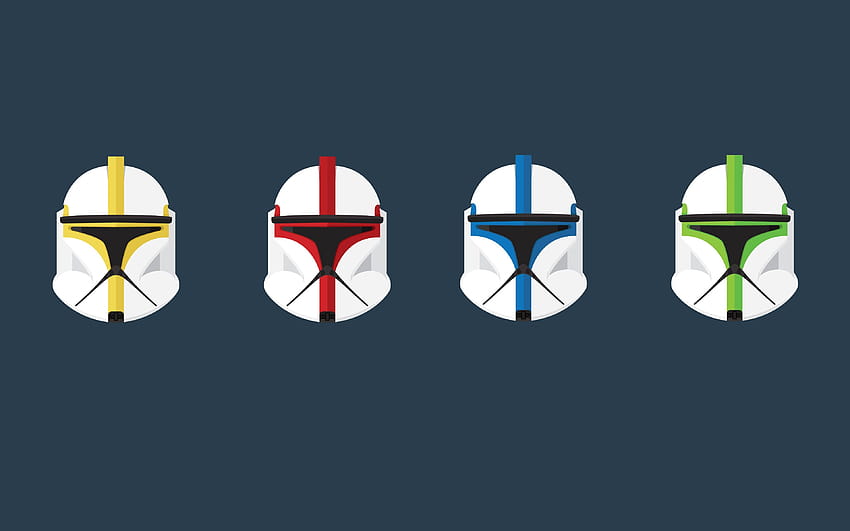 : Star Wars, minimalis, logo, clone trooper, clone, star wars clones Wallpaper HD
