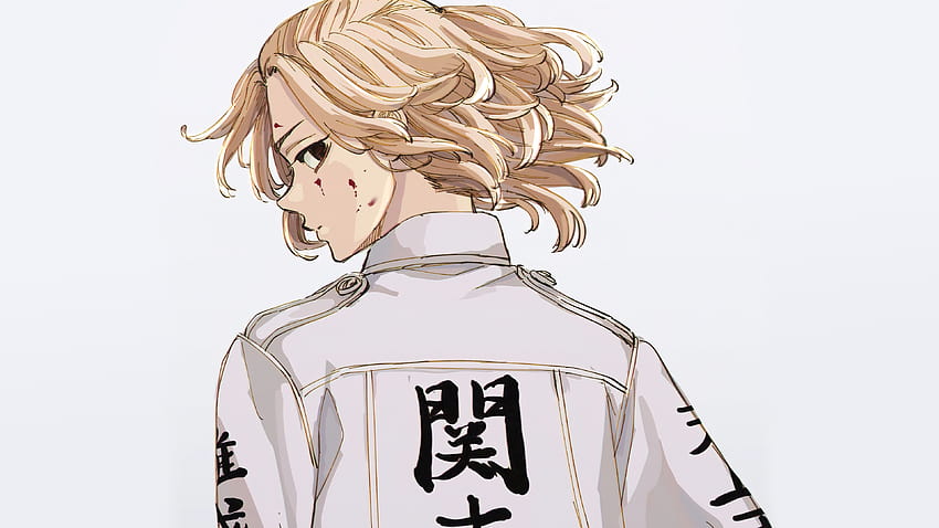 Anime Boy Manjiro Sano Weißer Hintergrund Tokyo Revengers, Tokyo Revengers Anime HD-Hintergrundbild