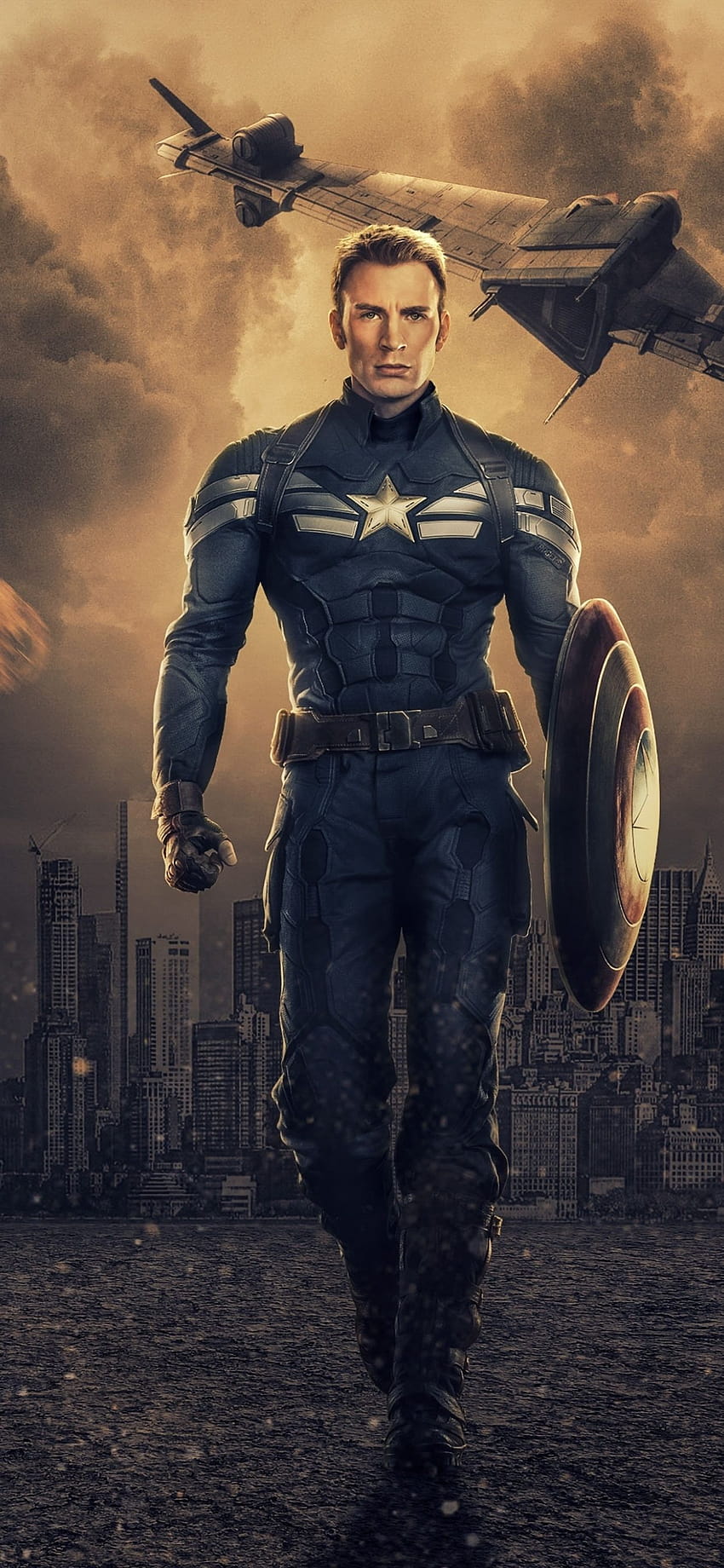 1242x2688 Chris Evans เป็น Captain America Iphone XS MAX, android กัปตันอเมริกา วอลล์เปเปอร์โทรศัพท์ HD