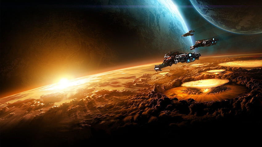 Научнофантастични небесни фонове, най-новата научна фантастика HD тапет