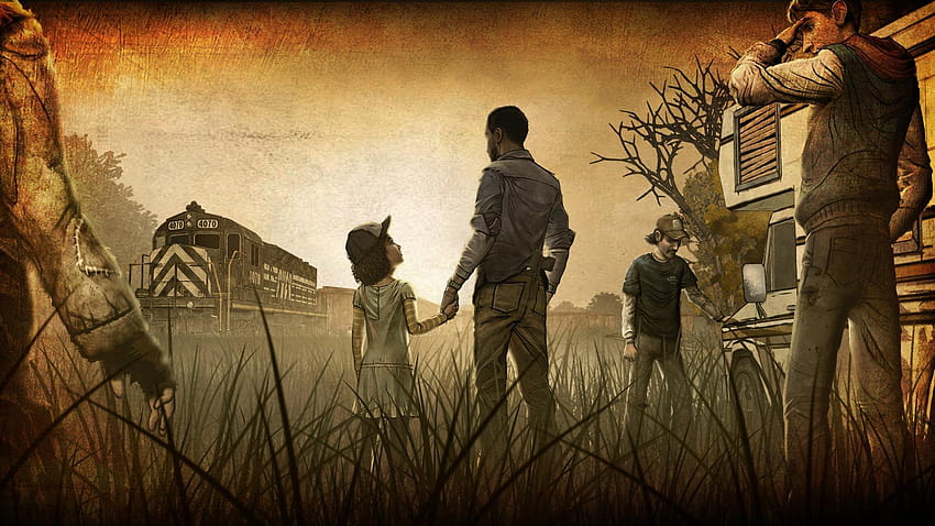 Walking Dead sezon pierwszy lub drugi: TheWalkingDeadGame, opowiadanie o chodzących trupach Tapeta HD