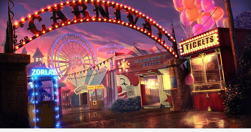 Fair Rides Halloween, halloween amusement park HD wallpaper