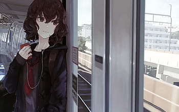 HD wallpaper anime girl semi realistic short hair looking away  headshot  Wallpaper Flare