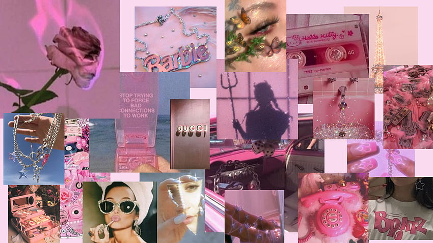 MacBook Air Pink, aesthetic collage spring HD wallpaper | Pxfuel