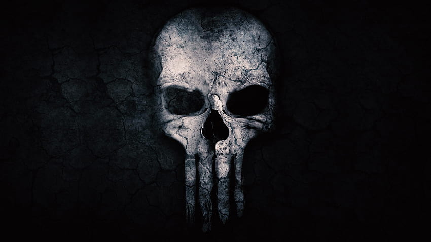 7 Punisher Skull, crâne néon Fond d'écran HD