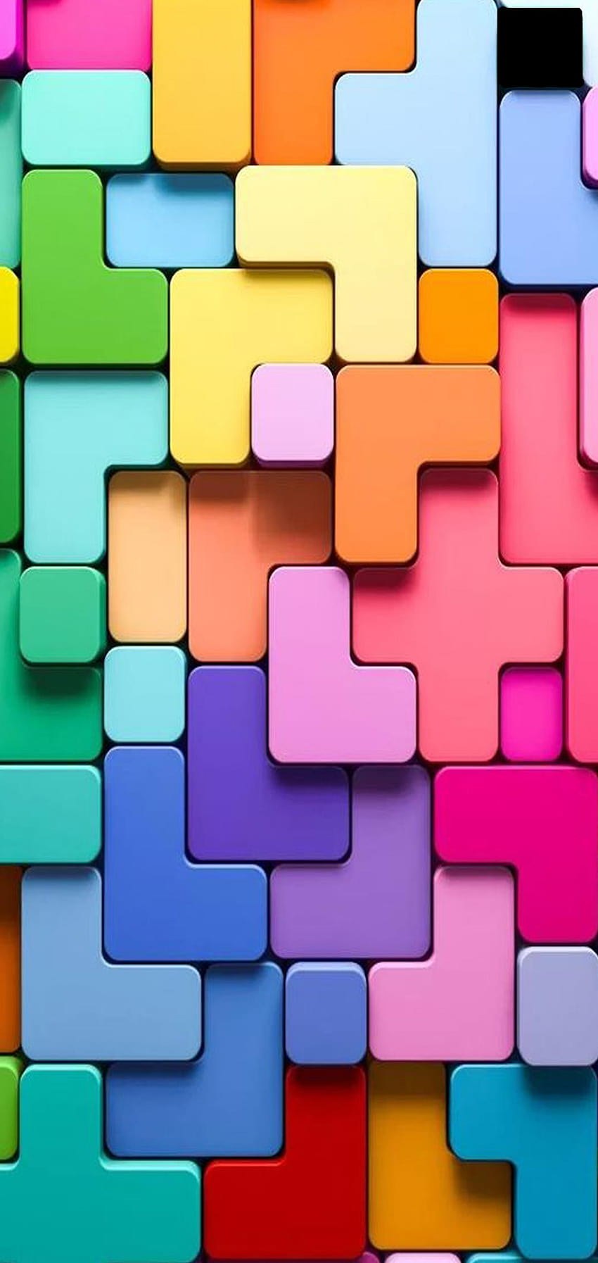 Colorful Tetris Blocks by zryan ranya Galaxy S10 Hole, colorful blocks HD phone wallpaper