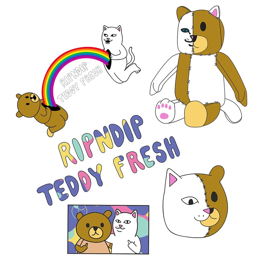 Ripndip Teddy Fresh 2.0 Sticker Pack – RIPNDIP HD phone wallpaper
