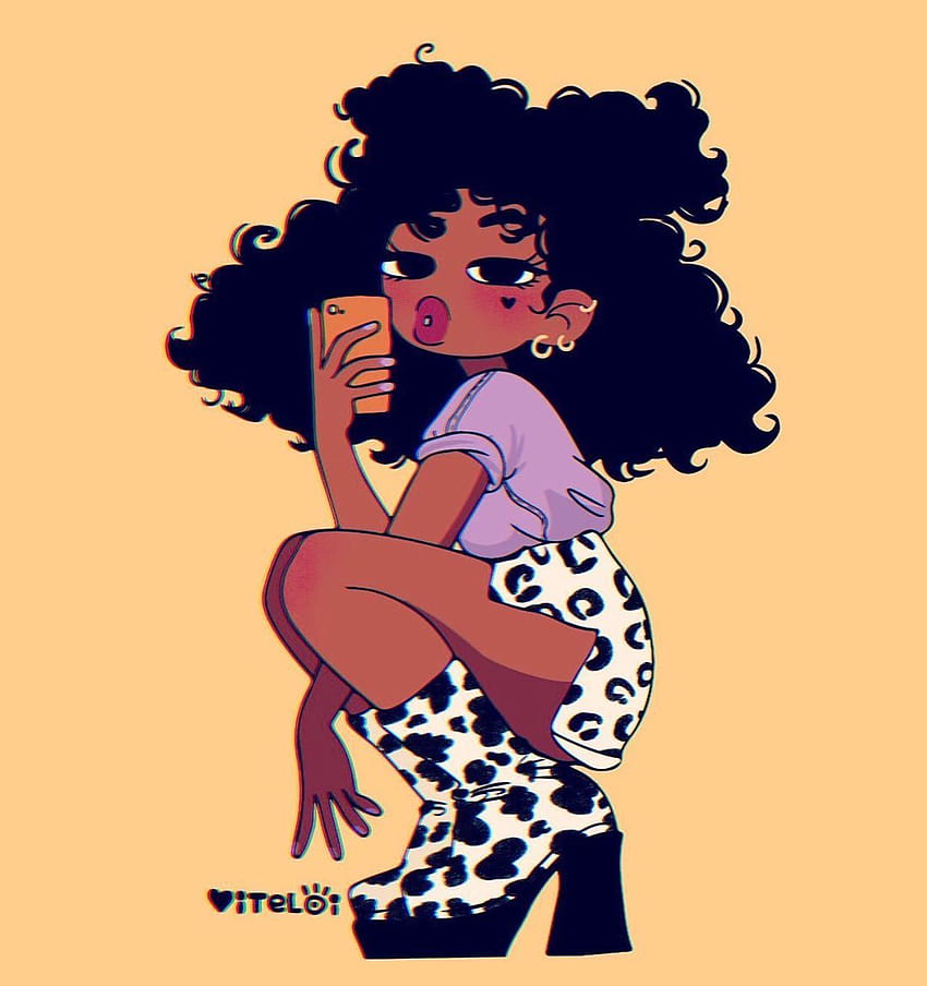 Black Women, pretty black girl cartoon HD phone wallpaper | Pxfuel