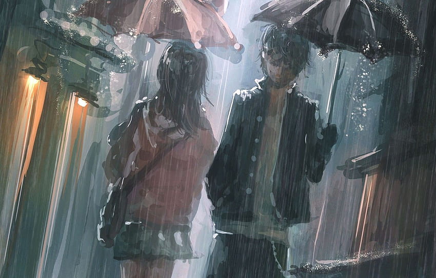 Genial: Anime Art Man With Umbrella, paraguas de anime fondo de pantalla |  Pxfuel