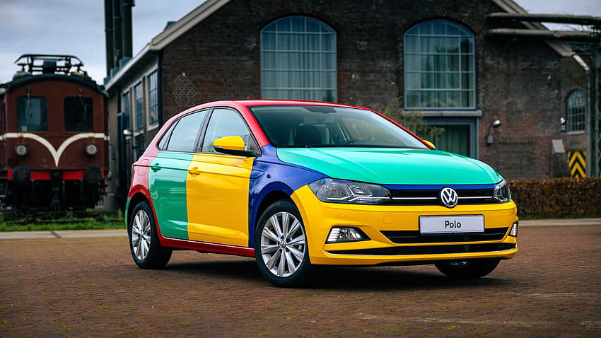 VW Polo Harlequin прави цветно завръщане, volkswagen polo 2021 г HD тапет