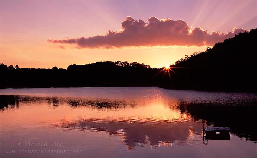 Christian Zennaro: Beach Sunrise 2, sunrise over the lake HD wallpaper
