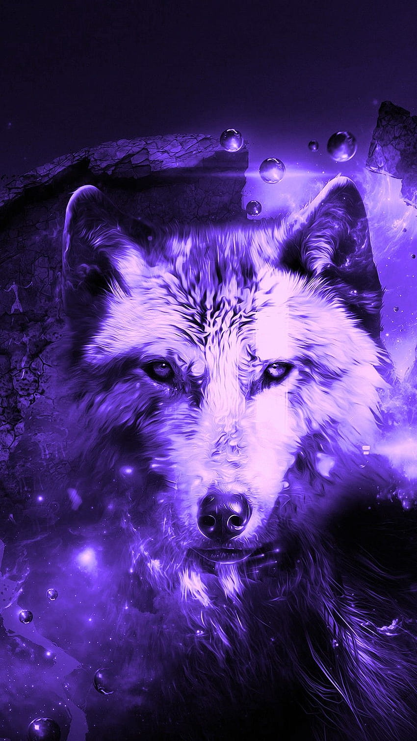 Cool Wolf iPhone X, purple wolf HD phone wallpaper