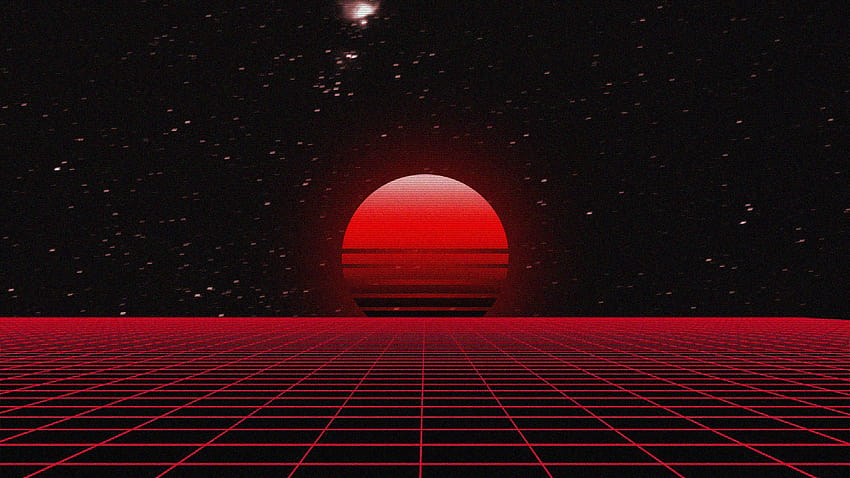 Synthwave Vaporwave, червена vaporwave HD тапет
