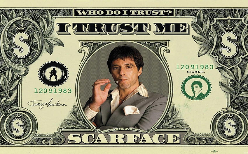 1440x900 Dolar z blizną, Twarz z blizną, Dolar, Pieniądze, Al Pacino, Al, pieniądze z blizną Tapeta HD