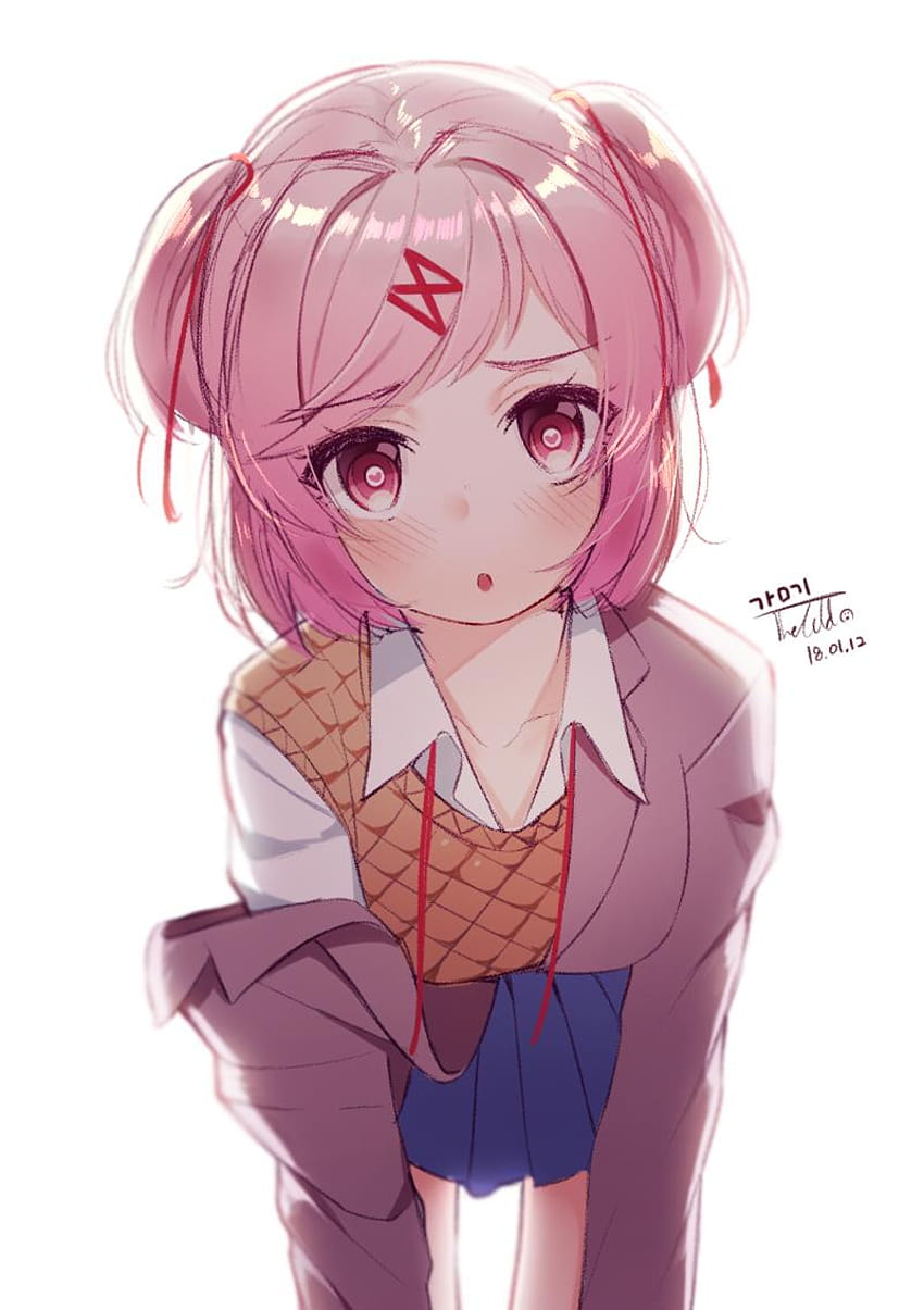 Natsuki ddlc fondo de pantalla del teléfono | Pxfuel