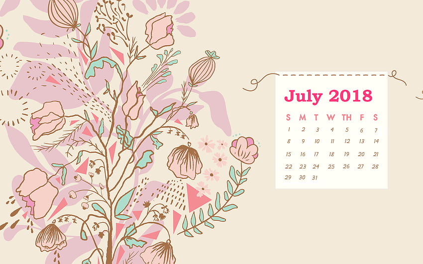 July 2018 Backgrounds Calendar, july 2018 calendar HD wallpaper