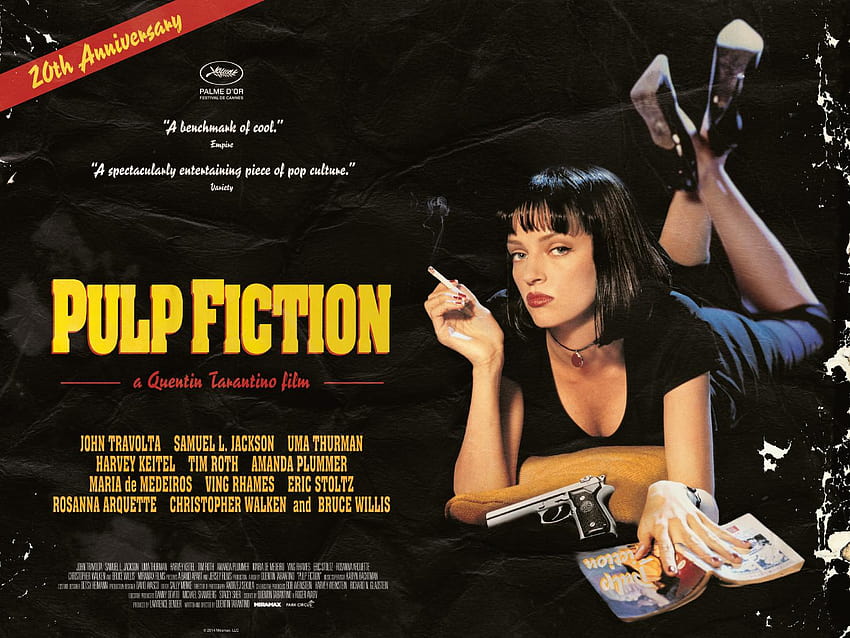pulp fiction movie poster HD wallpaper