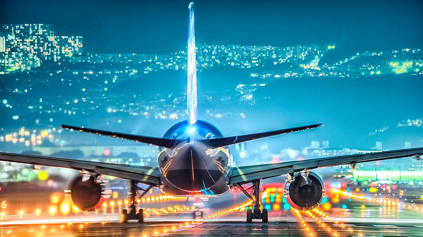 Flugzeug im Flughafen HD-Hintergrundbild