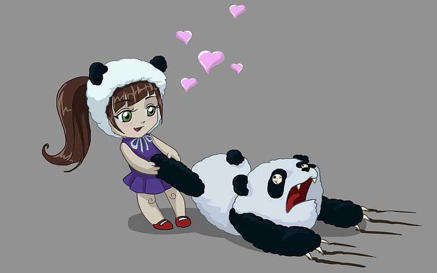 Komik Panda, panda grisi HD duvar kağıdı