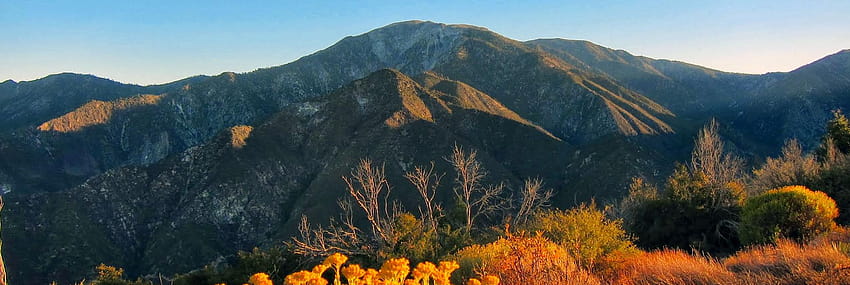O Amanhecer Indígena das Montanhas San Gabriel, montanhas da Califórnia no início do outono papel de parede HD