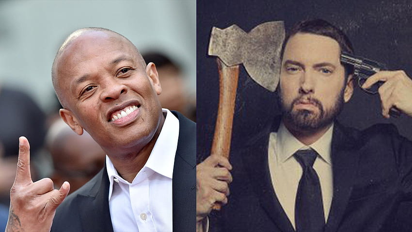 Dr. Dre は、Eminem の新しい ken と dre のプロデュースに積極的に関わっていました。 高画質の壁紙