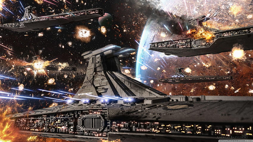 Star Wars Clone Wars Republic Venator Fleet ❤, destroyer stellaire de classe venator Fond d'écran HD